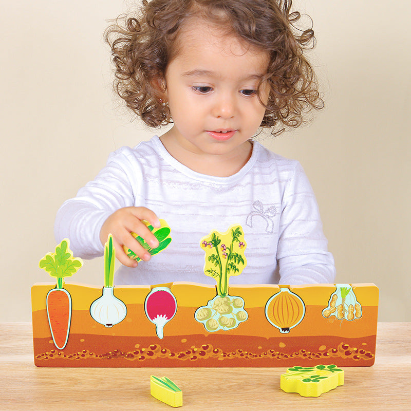 Wooden Vegetables Puzzle - Best Montessori Educational Toys