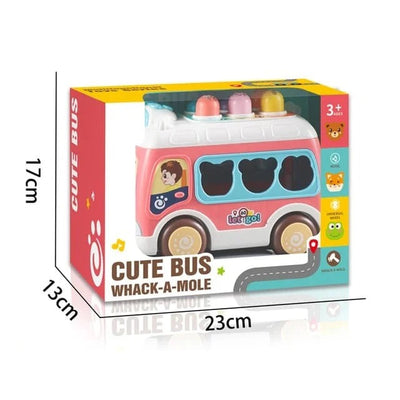 Multi functional Shapes Sorter Musical Whack A Mole Bus - 922