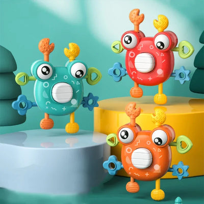 Crab Pull Toy™ – Amusement à tirer et à attraper – Jouet de dentition sensoriel en forme de crabe