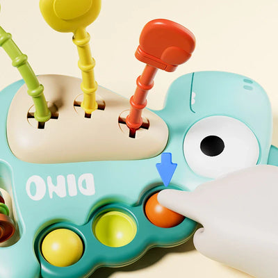BabyDino – Jouet à tirer sensoriel ludique et à mordiller