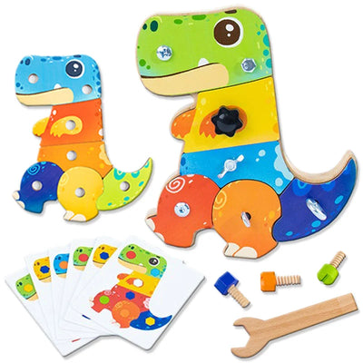 Dino Screwdriver Board™ - Gira y Descubre - Juguete Sensorial
