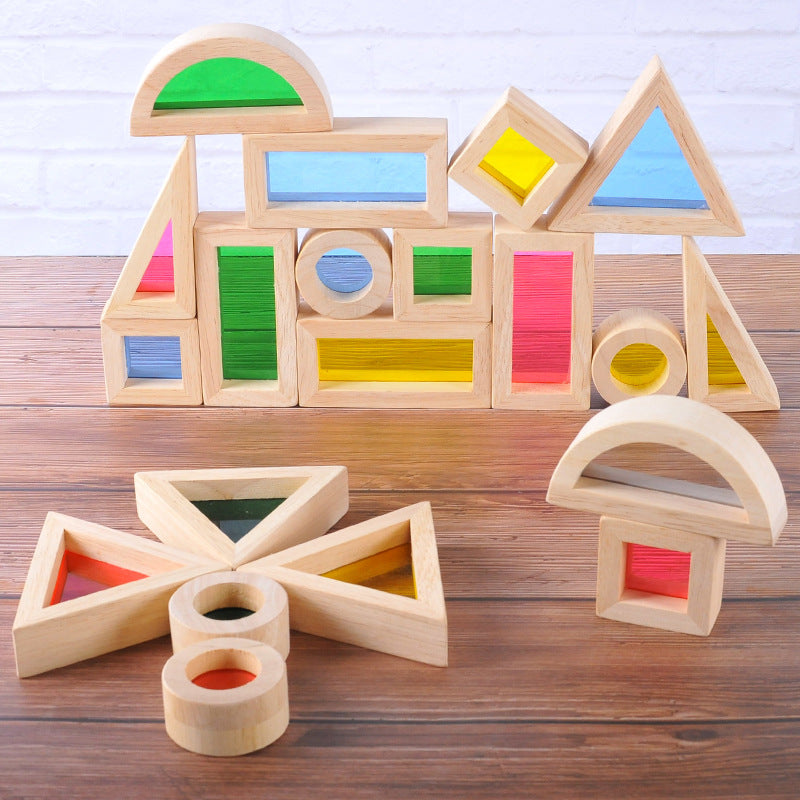 24PCS Rainbow Blocks - Sensory Toys