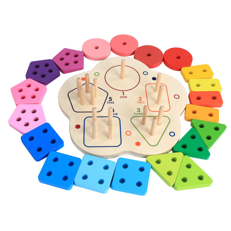 Wooden number shape and fraction -Mathematics toys