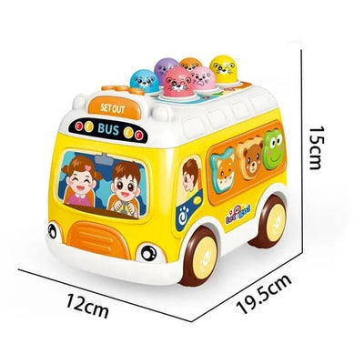 Multi functional Shapes Sorter Musical Whack A Mole Bus - 922