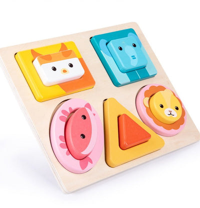 Puzzle d'association Formes et Animaux - Jouets de motricité fine