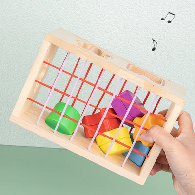 Boîte de formes en bois - Jouets éducatifs pour les mathématiques