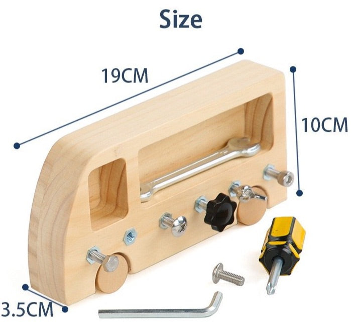 Wooden Busy Bus - Fine Motor Toys