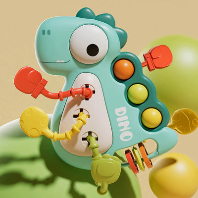 BabyDino – Jouet à tirer sensoriel ludique et à mordiller