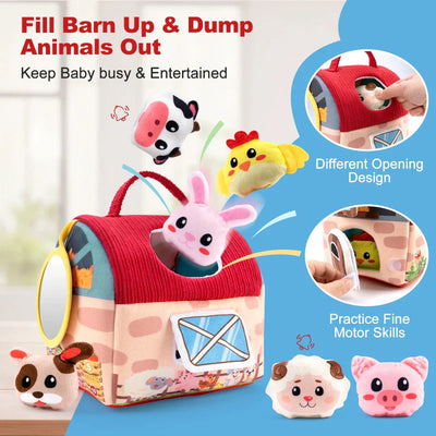 BabyBarn – Doux & Éducatif – Ferme avec animaux en peluche