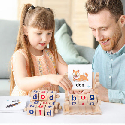 Wooden Word Cognitive Pairing - Best Open Ended Learning Toy