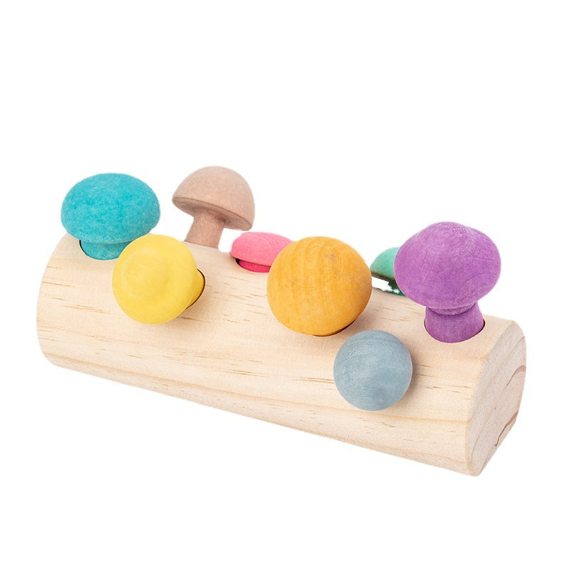 Wooden Mushroom Game- Fine motor skills toys