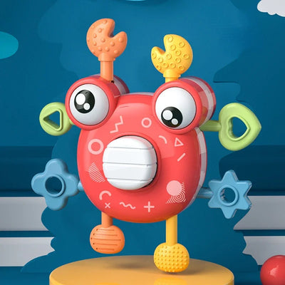 Crab Pull Toy™ – Amusement à tirer et à attraper – Jouet de dentition sensoriel en forme de crabe