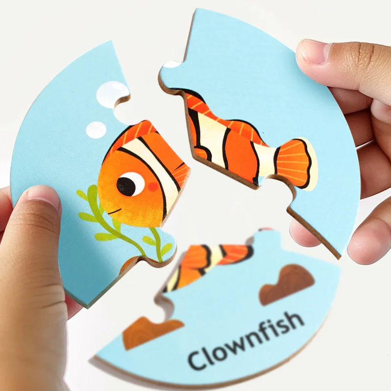 Dieren Match™ – Draai & Ontdek – 3-delige Puzzel