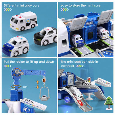 Fidtoy Transport Cargo Airplane Play Set for Kids Age 3+