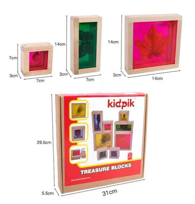 Kidpik Coloured Treasure Blocks-Mirror Fine motor skills toys