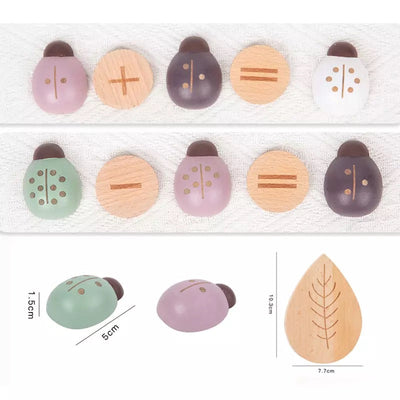 Estudio de la mariquita de madera - Juguetes de madera Montessori