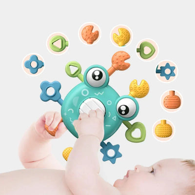 Crab Pull Toy™ – Amusement à tirer et à attraper – Jouet de dentition sensoriel en forme de crabe