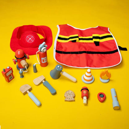 Wooden Fire Fight Play Set - Open Ended Play Toys