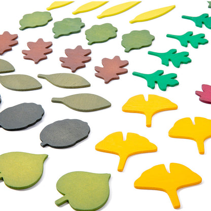 Woodland Leaves 40 pieces-Open ended wooden toys