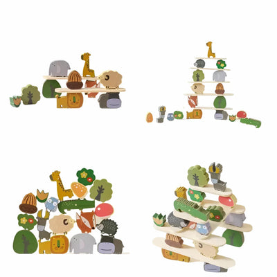 Animal Stackers™ - Slim Apilar - Madera Juguete de apilar animales