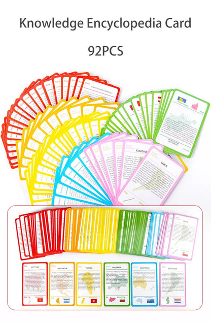 Wooden Magnetic World Map Puzzle- Mathematics toys