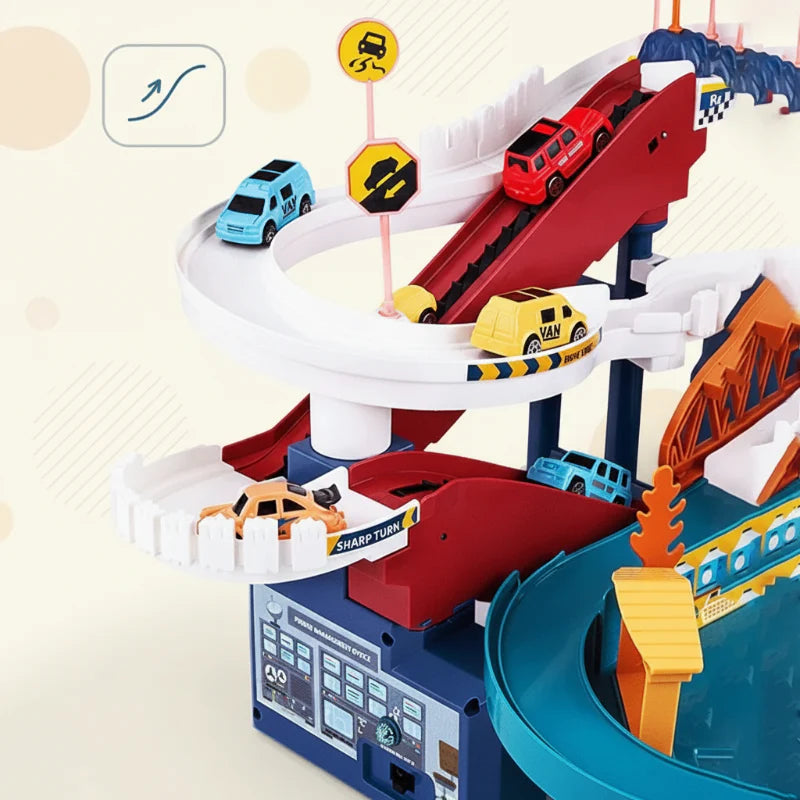 JurassicRun – Robuste et Éducatif – Circuit de Course Dinosaures avec Voitures
