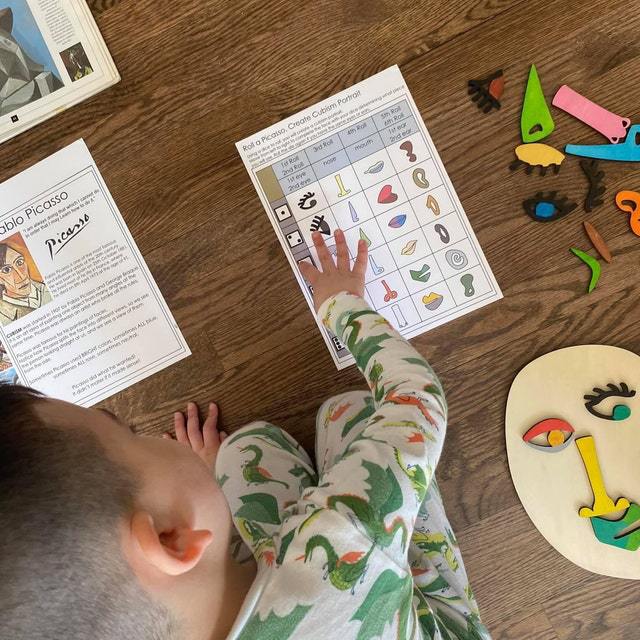 Picasso-style Montessori Face Puzzle-Speech therapy toys