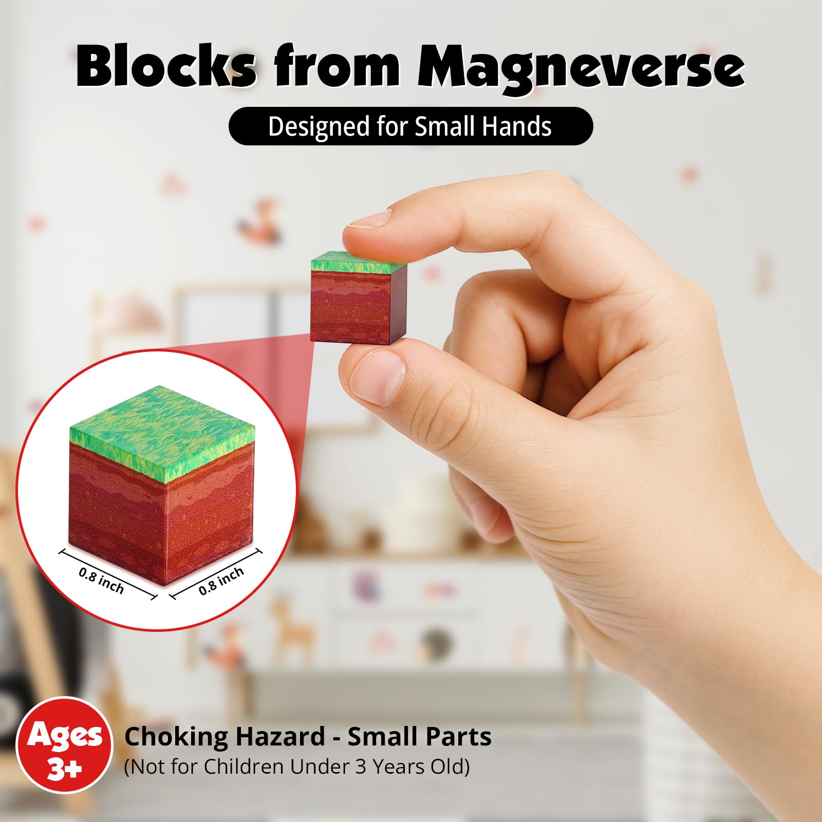 Blocs de construction magnétiques – Cubes aimantés inspirés de Minecraft pour enfants