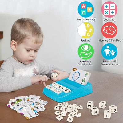 EduPlay – 2-en-1 - Ensemble d'apprentissage et de jeu avec cartes alphabet et chiffres