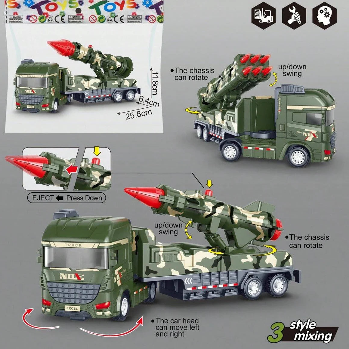BattleTruck – Militair & Interactief – Leger Truck Speelgoed