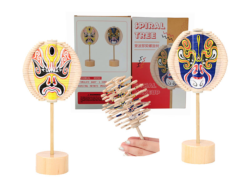 Wooden Tree Spinner - Chinese Cultural Face Sensory toys