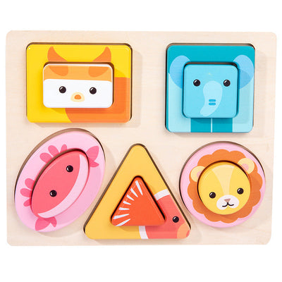 Puzzle d'association Formes et Animaux - Jouets de motricité fine