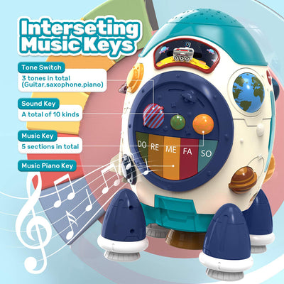 Fidtoy Musical Rocket Space Learning Toy