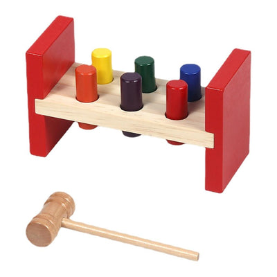 Mesa de percusión de madera Fidtoy para reconocimiento de colores | Juguete de aprendizaje temprano