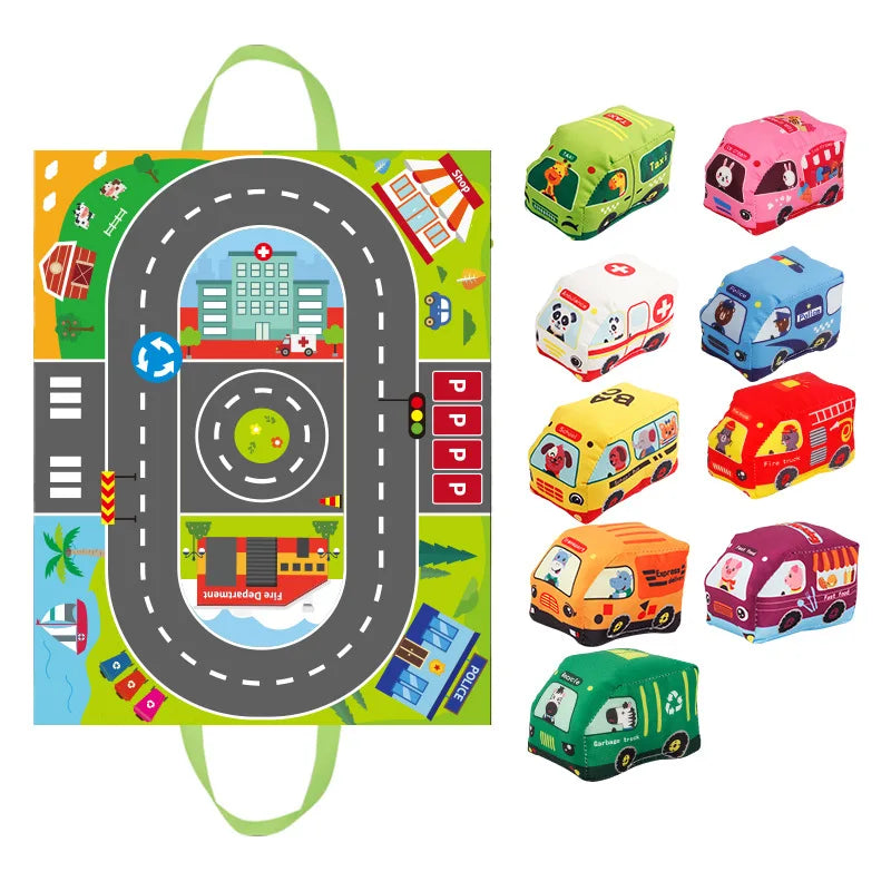 Tapis de jeu de voiture™ - Aventures animées - Tapis de jeu automobile