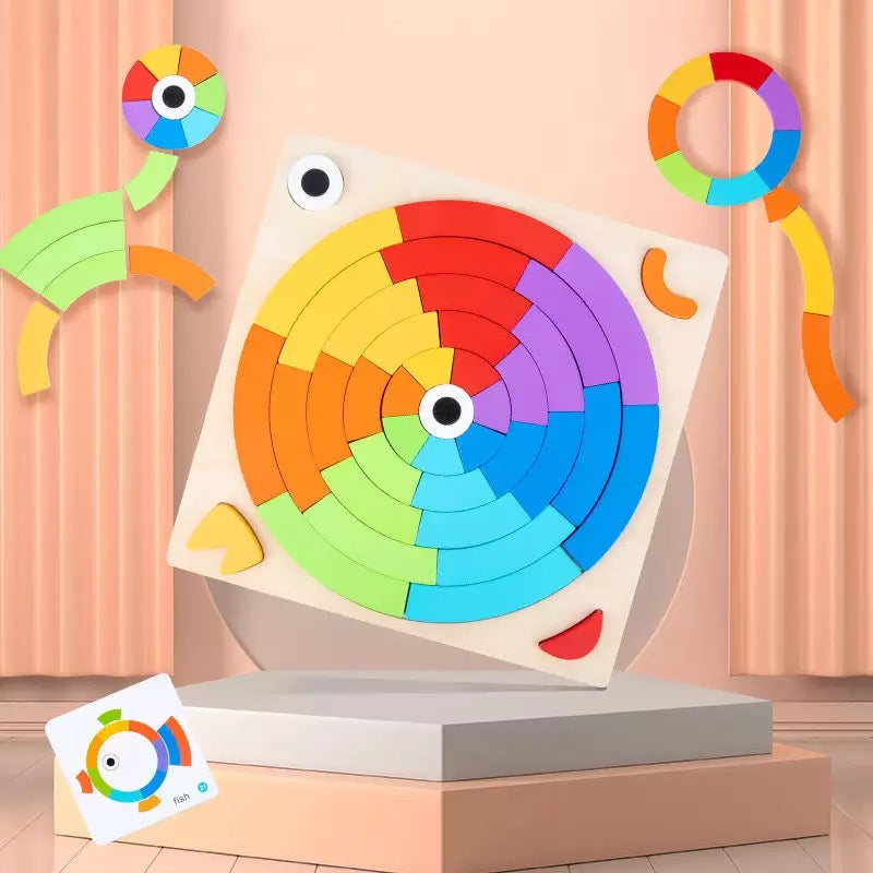 Wooden Rainbow Creative Blocks-Open ended wooden toys