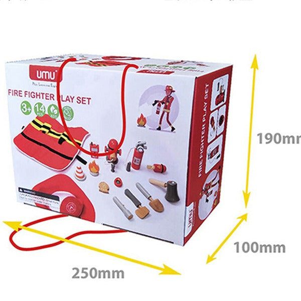 Wooden Fire Fight Play Set - Open Ended Play Toys
