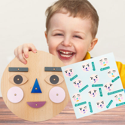 Wooden Emoji Game - Emoticon Blocks Speech therapy toys