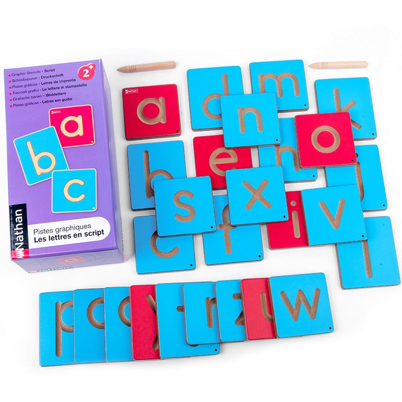Wooden Colourful Tracing Boards - Best Alphabet and Number Learning Toys