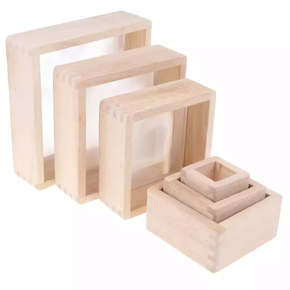 Kidpik Wooden Magnifying Blocks - Sensory toys