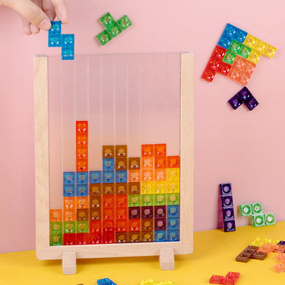 Wooden Tetris Game-Mathematics toys