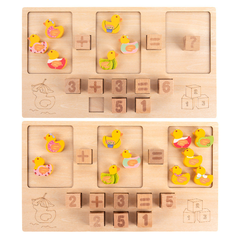 Wooden Duck Counting Game - Mathematics Educational Toys