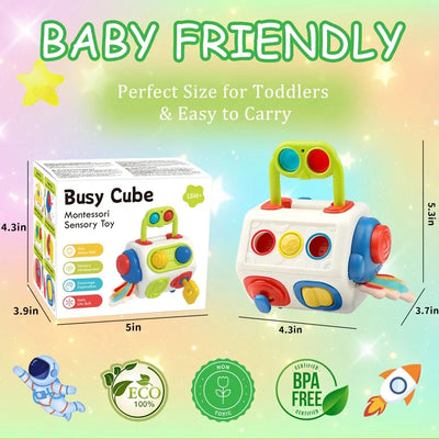 Fidtoy Cubo de actividades 10 en 1 Montessori Juguete sensorial