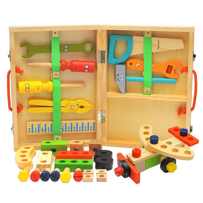 34 PCS Wooden Tool Box - Best Open Ended Toys