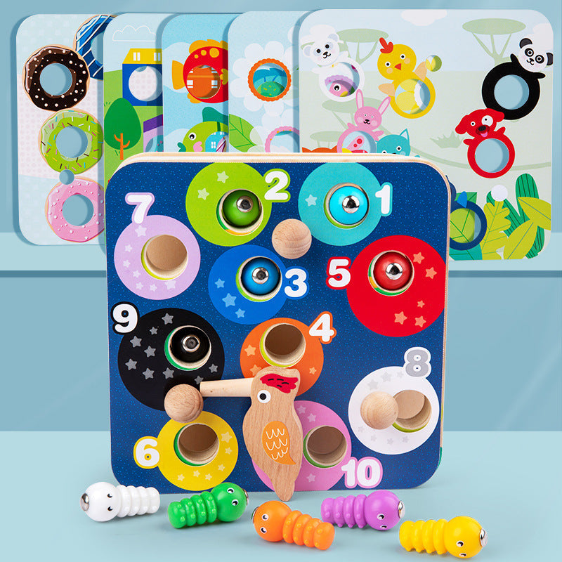 Catch The Bug Wooden Magnetic Game- Fine motor skills toys