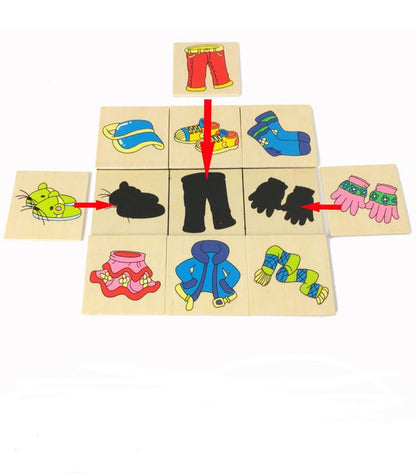 Wooden Shadow Matching Game-Mathematics toys