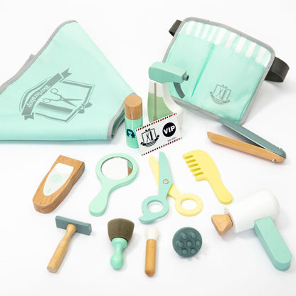 Wooden Hair Dresser Play Set - Open Ended Wooden Toys