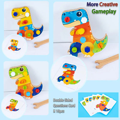 Dino Screwdriver Board™ - Gira y Descubre - Juguete Sensorial