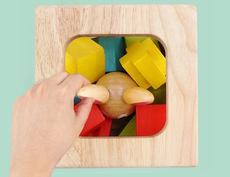Wooden Rabbit Shape Box- Fine motor skills toys