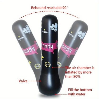 BopBag – Leuk & Actief – Opblaasbare Bokszak met handschoenen